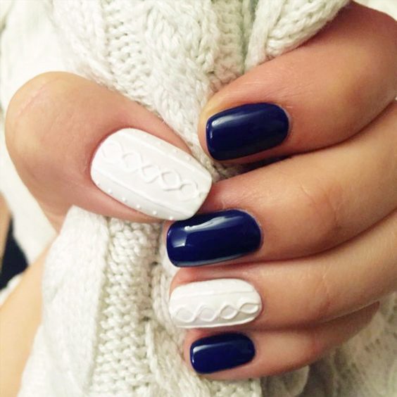 25款冬日毛衣针织美甲,小清新气质男女生都抵抗不了