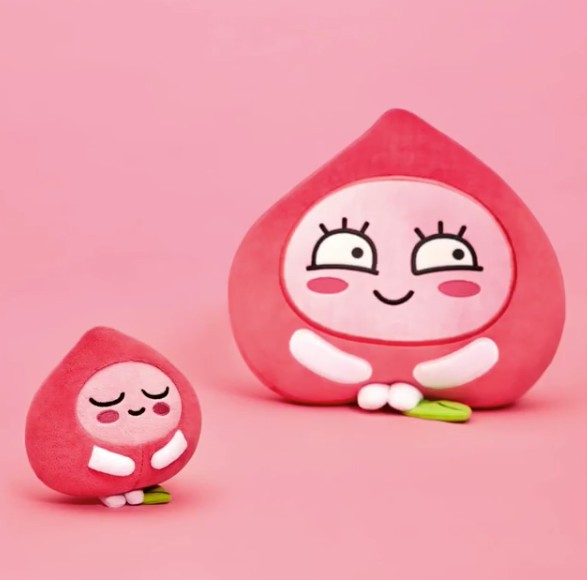 kakao friends推出可爱的桃子美妆工具 家居用品,春天就是粉嫩桃子的